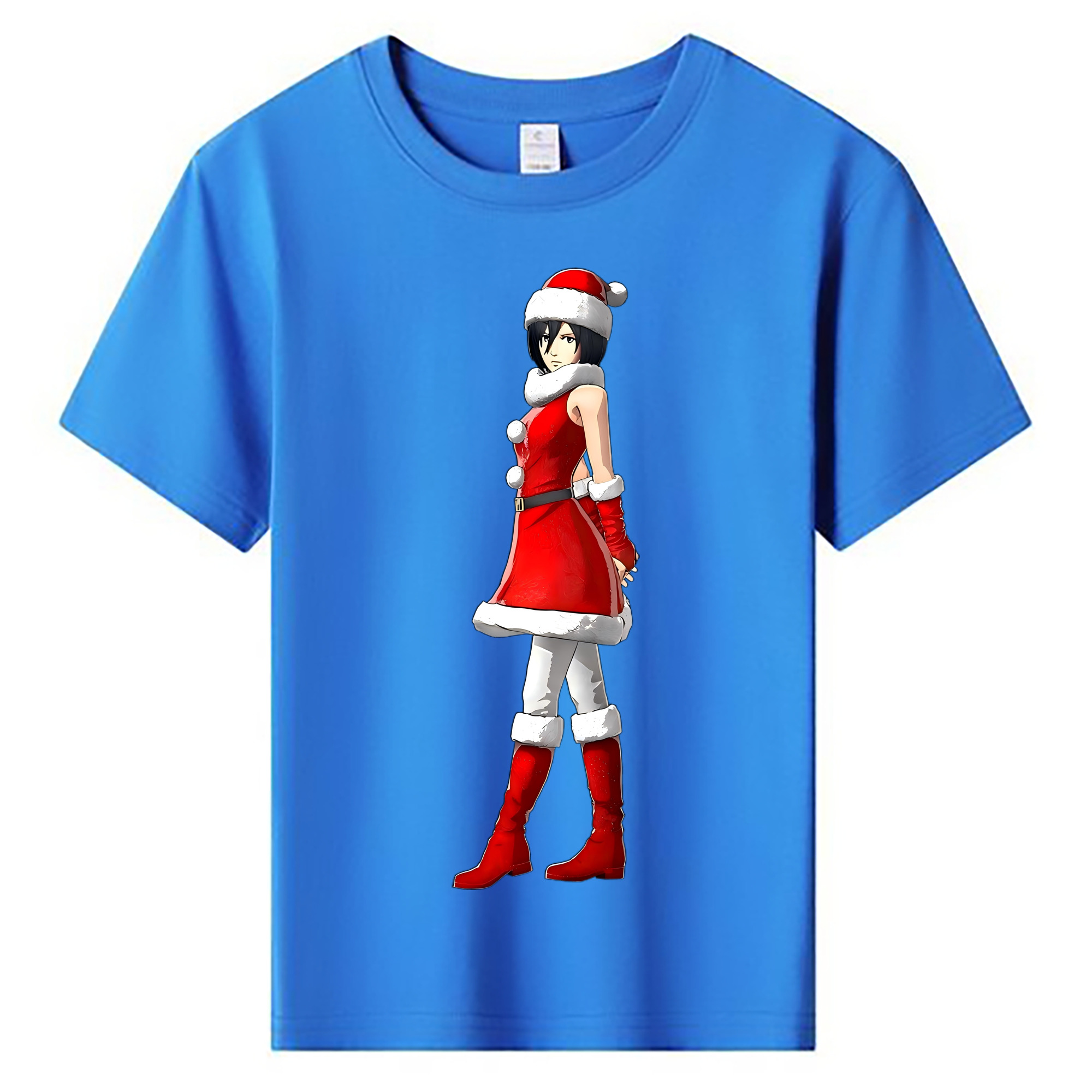 （画像用） 進撃の巨人 ミカサ·アッカーマン Attack on Titan Mikasa Ackerman 綿100％キッズTシャツ（フロントプリント）